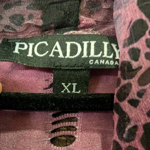 Picadilly Womans Size XL Purple White Animal Print Embellished Shrug B bbmiscand - Picture 3 of 6